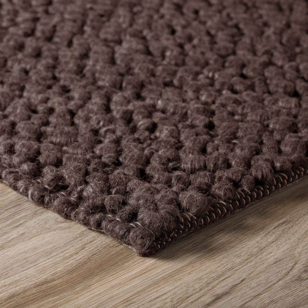 Gorbea GR1 Chocolate Brown Area Rug #color_chocolate brown