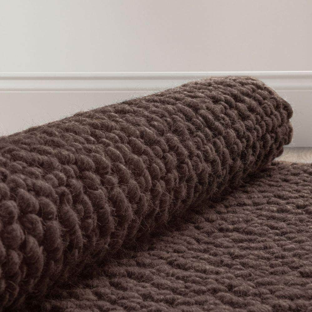 Gorbea GR1 Chocolate Brown Area Rug #color_chocolate brown