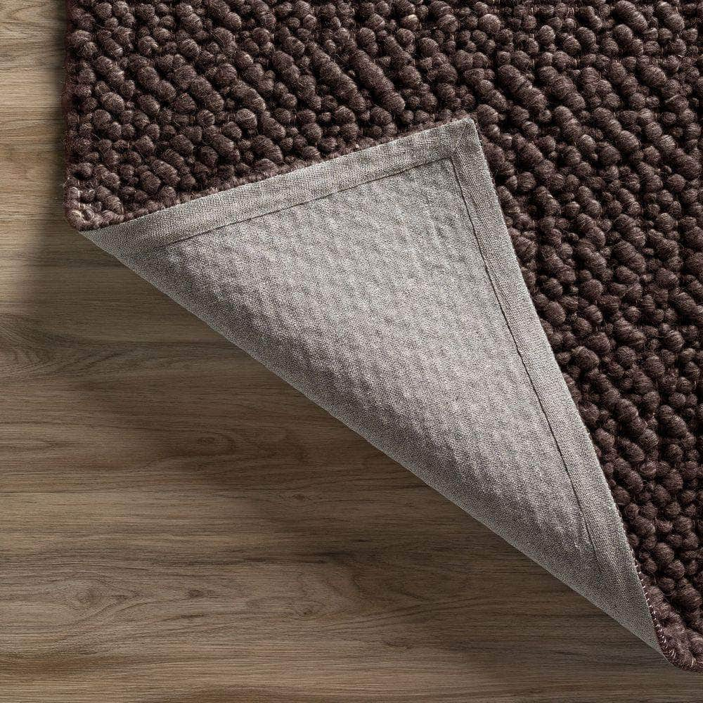 Gorbea GR1 Chocolate Brown Area Rug #color_chocolate brown