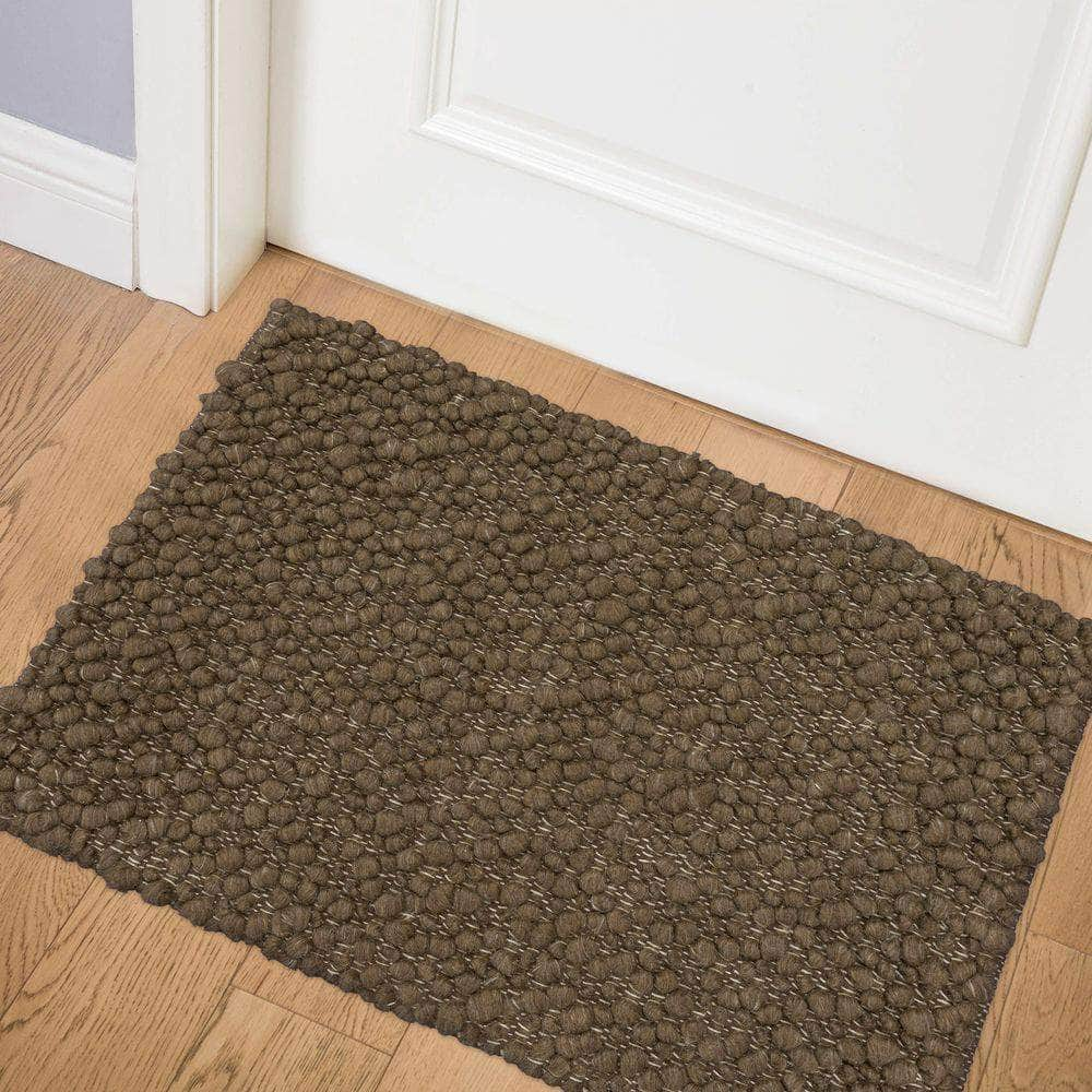 Gorbea GR1 Chocolate Brown Area Rug #color_chocolate brown