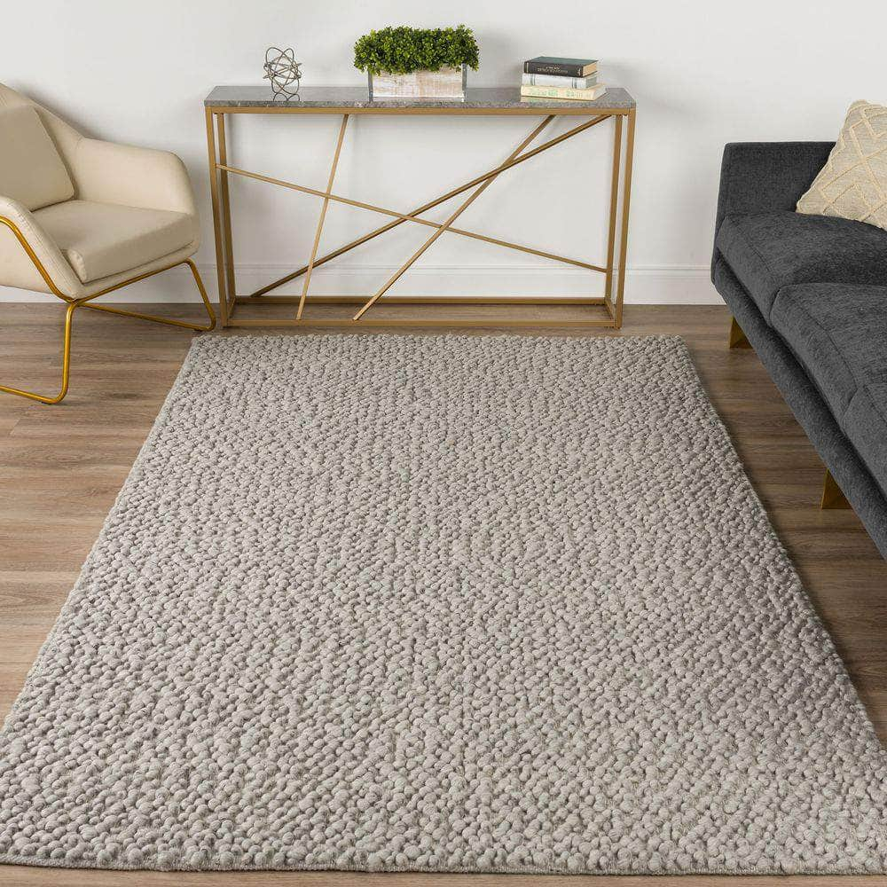 Gorbea GR1 Silver Grey Area Rug #color_silver grey