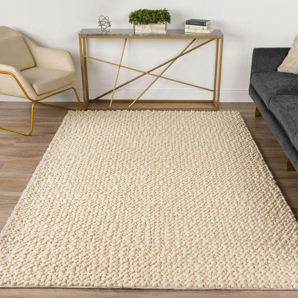 Gorbea GR1 Vanilla Ivory Area Rug #color_vanilla ivory