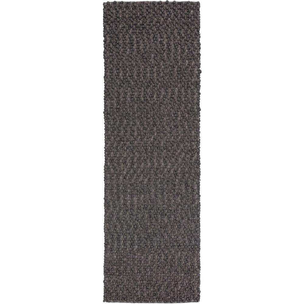 Gorbea GR1 Charcoal Black Area Rug #color_charcoal black