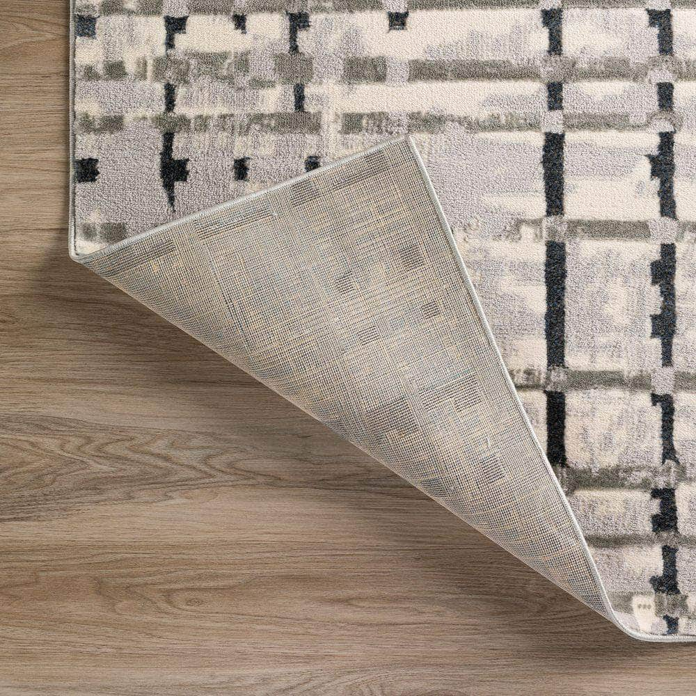 Karma KM4 Grey Area Rug #color_grey