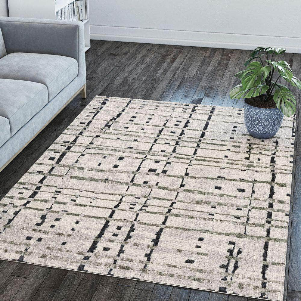 Karma KM4 Grey Area Rug #color_grey