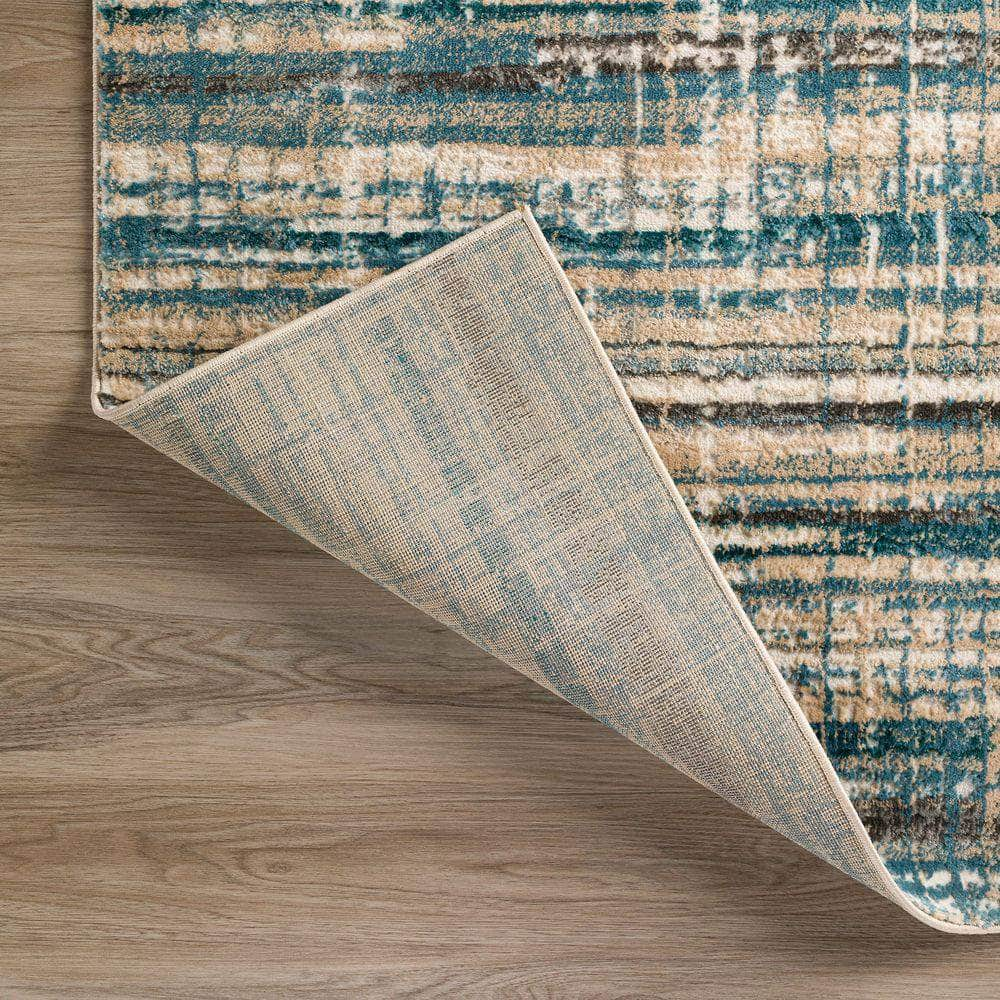 Karma KM8 Blue Area Rug #color_blue