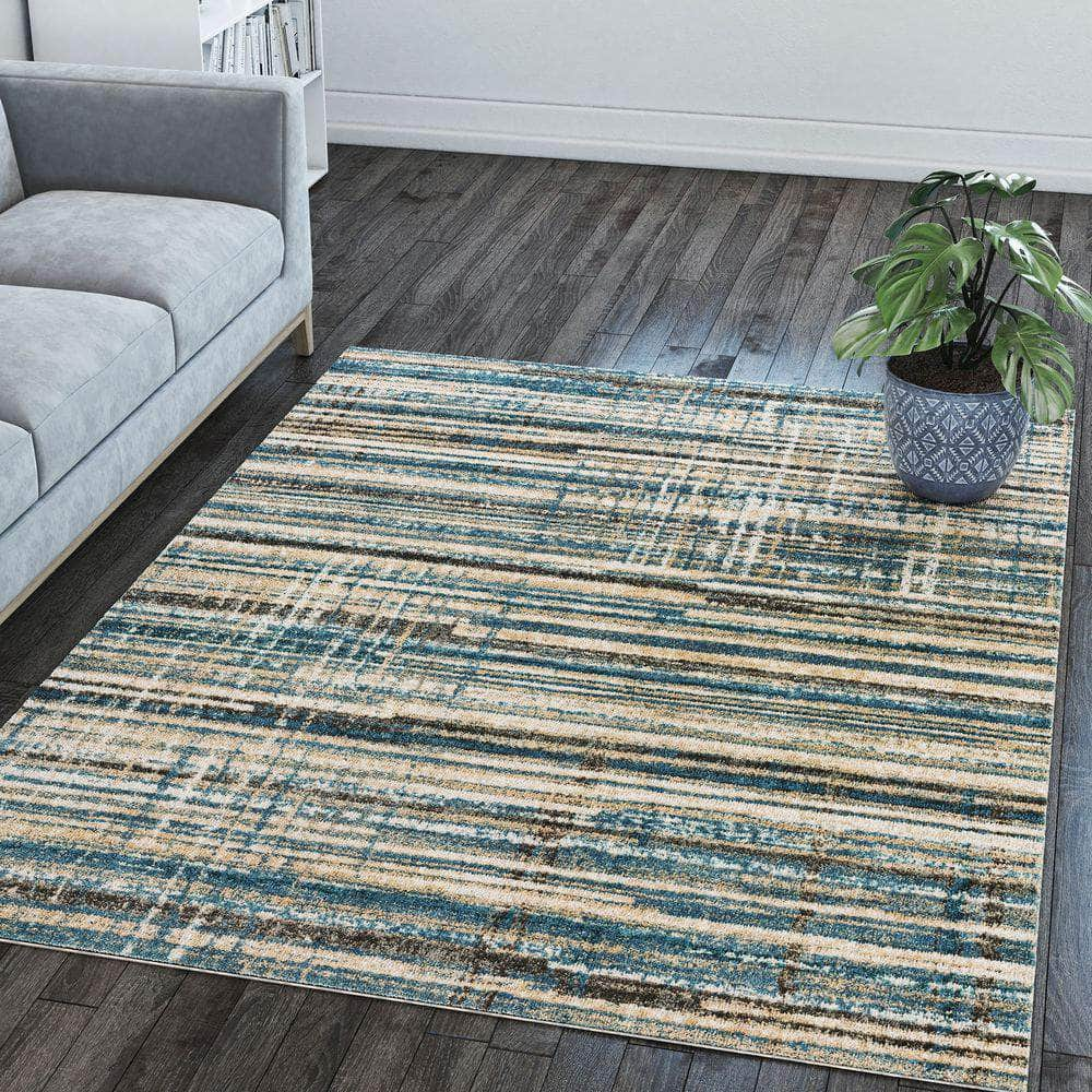 Karma KM8 Blue Area Rug #color_blue