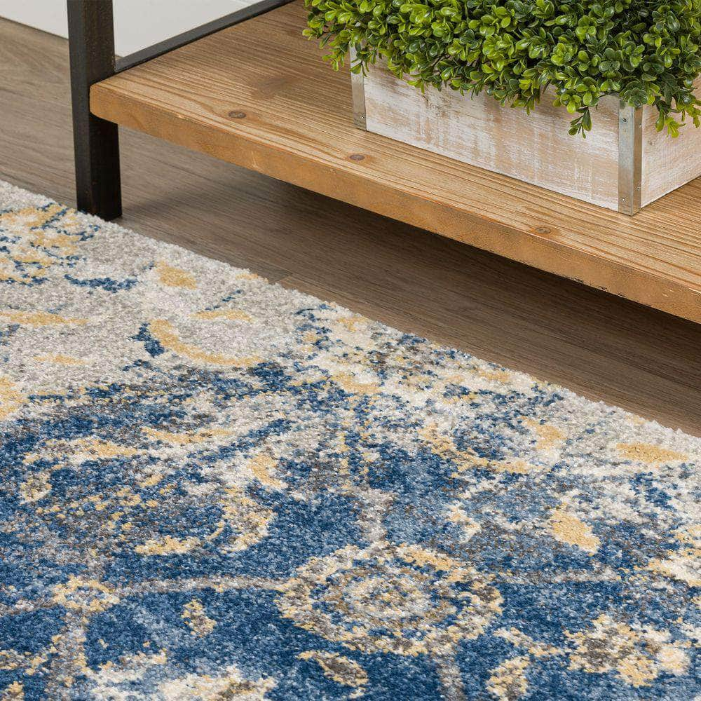 Orleans OR5 Indigo Blue Area Rug #color_indigo blue