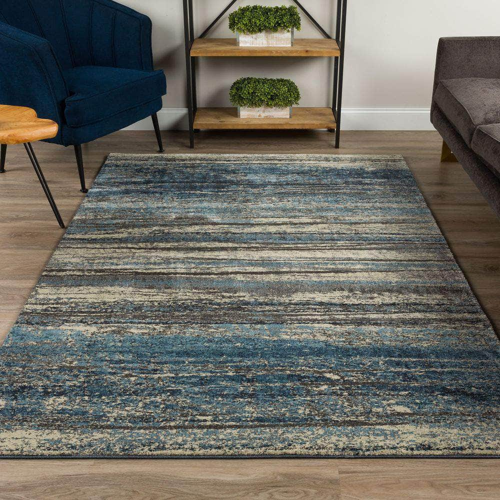 Upton UP6 Ocean Blue Area Rug #color_ocean blue