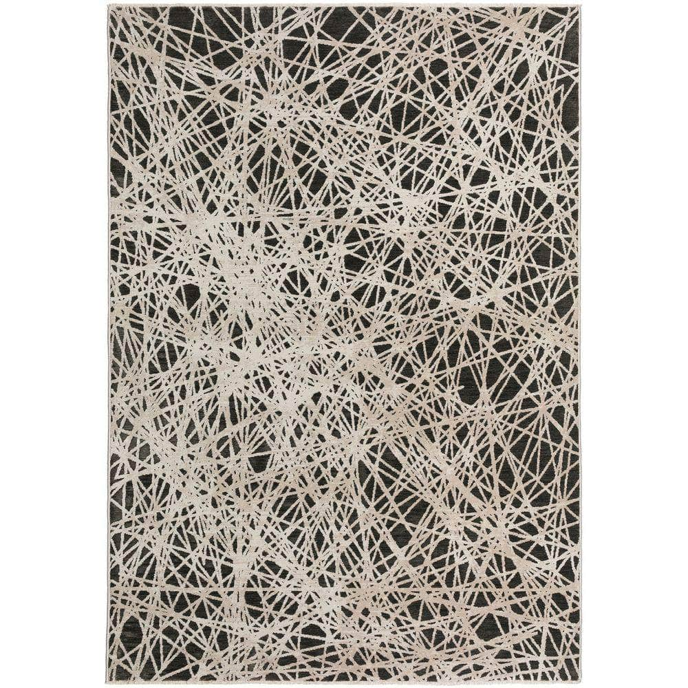 Denizi DZ4 Midnight Black Area Rug #color_midnight black