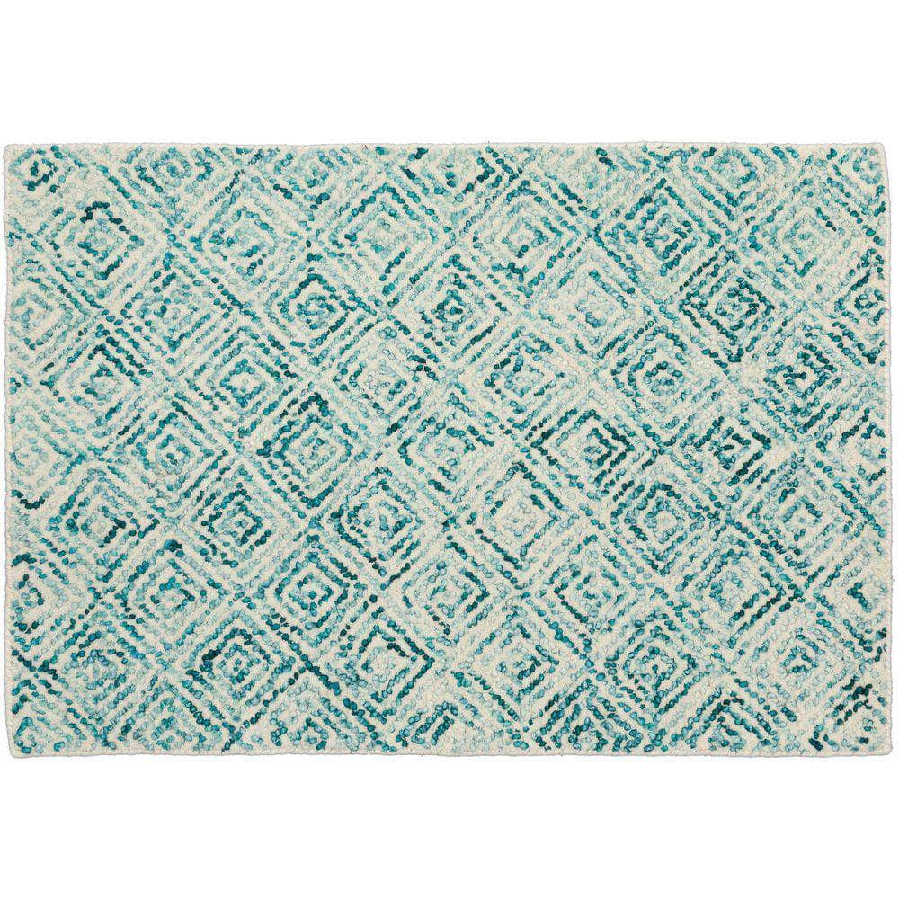 Zoe ZZ1 Teal Blue Area Rug #color_teal blue