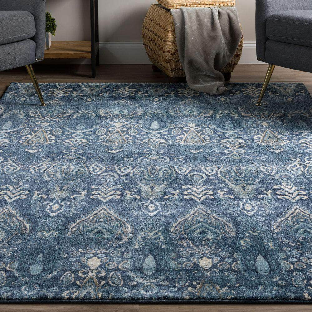 Geneva GV315 Navy Blue Area Rug #color_navy blue