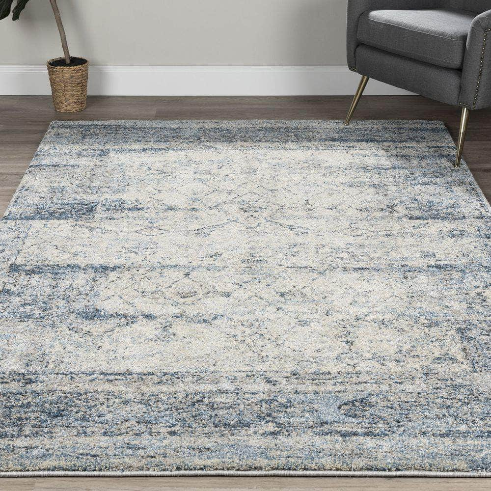 Fresca FC5 Silver Blue Area Rug #color_silver blue