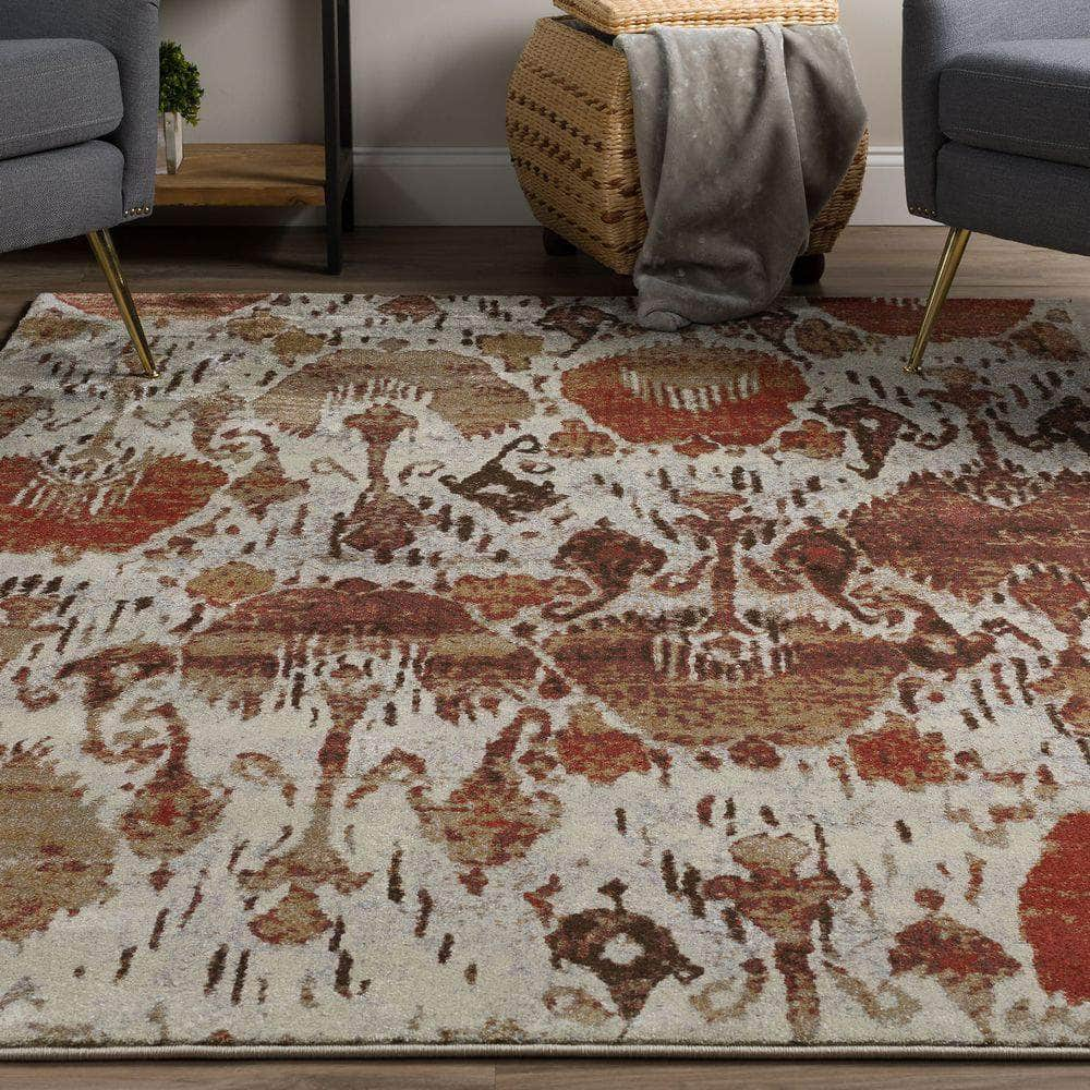 Geneva GV1336 Canyon Red Area Rug #color_canyon red