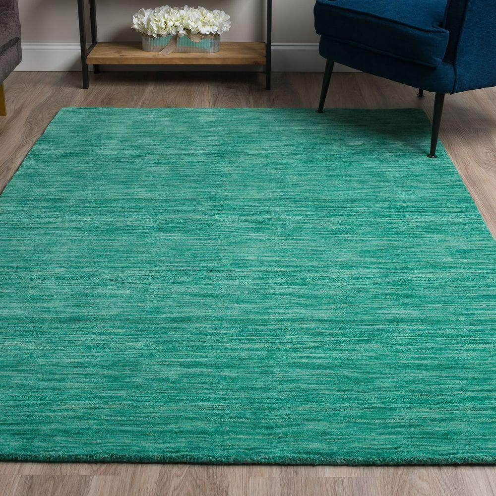 Rafia RF100 Emerald Green Area Rug #color_emerald green