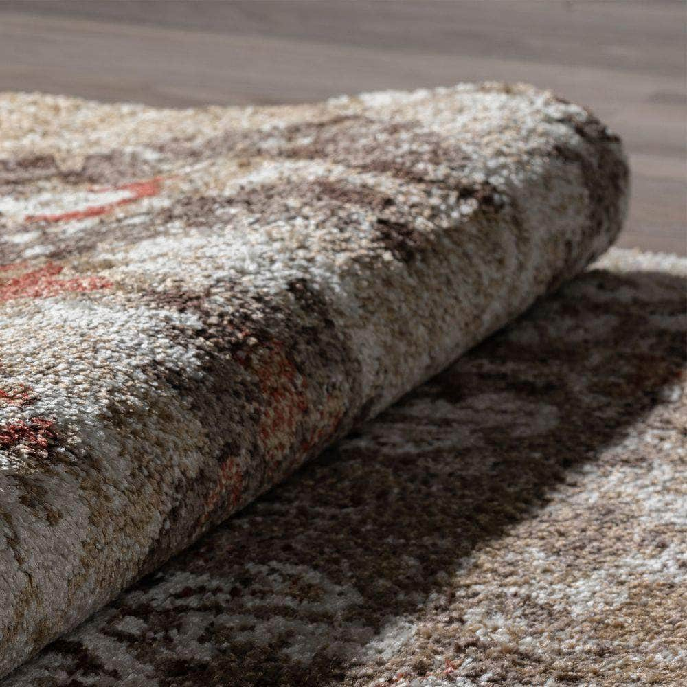 Gala GA10 Ivory Brown Area Rug #color_ivory brown