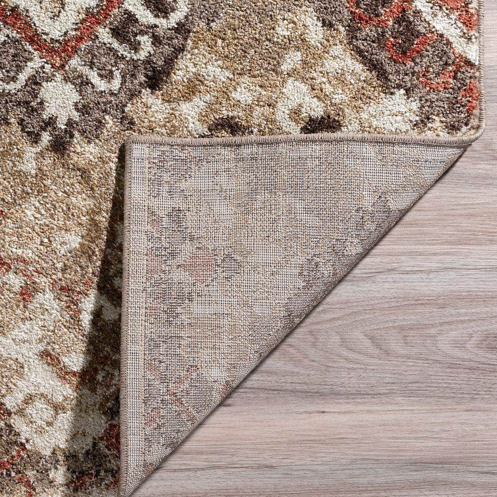 Gala GA10 Ivory Brown Area Rug #color_ivory brown