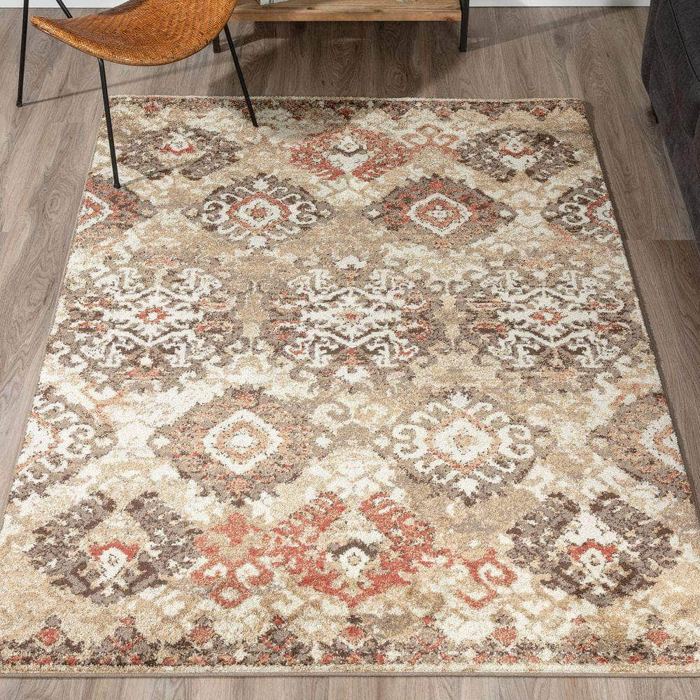 Gala GA10 Ivory Brown Area Rug #color_ivory brown