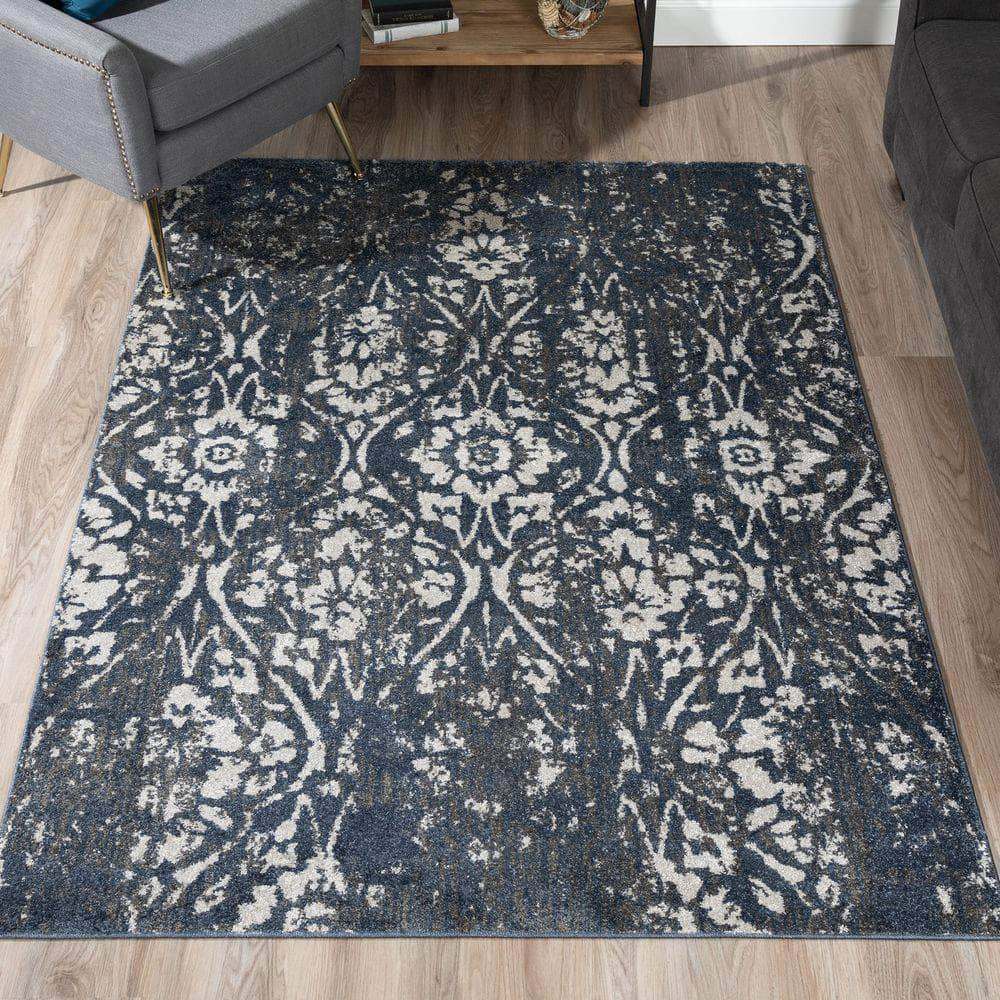 Gala GA3 Navy Blue Area Rug #color_navy blue