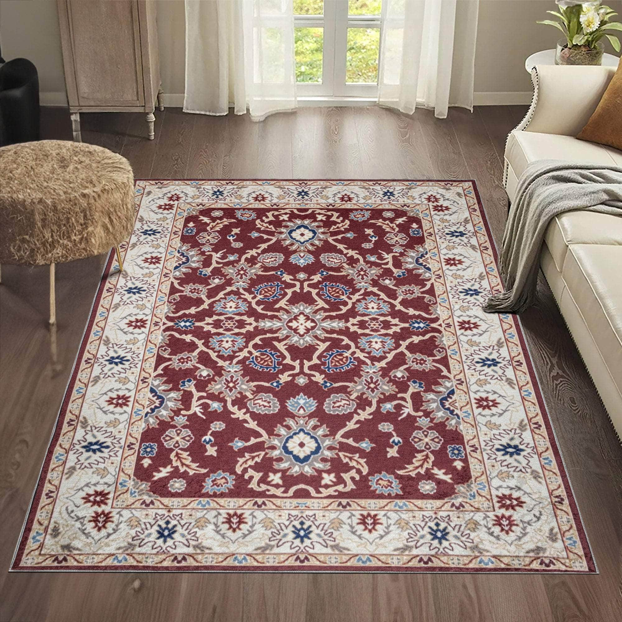 Bursa BRS04C Burgundy Rug 2x3 Rectangle