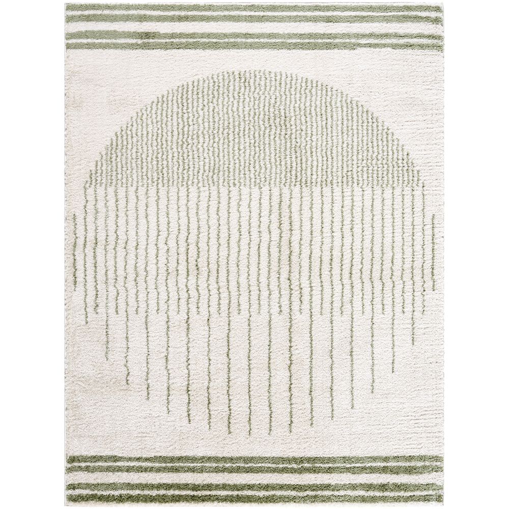 Machine Woven FSG-2307 Light Beige, Grass Green Rugs #color_light beige, grass green