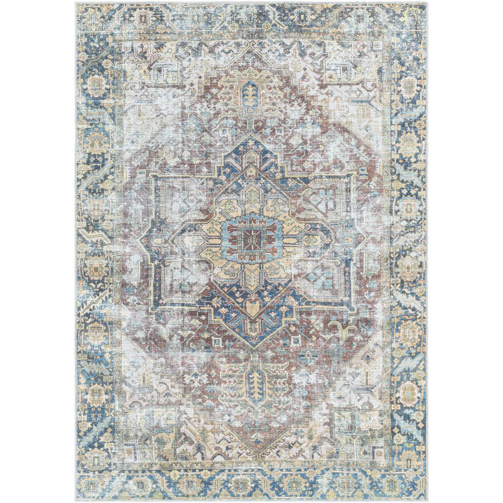 Machine Woven KMR-2300 Navy, Tan Rugs #color_navy, tan