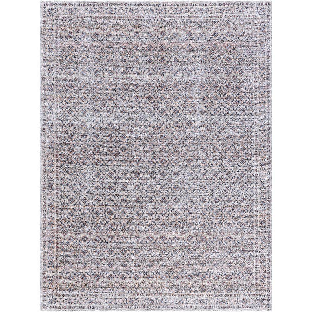 Machine Woven VNY-2321 Beige, Charcoal Rugs #color_beige, charcoal