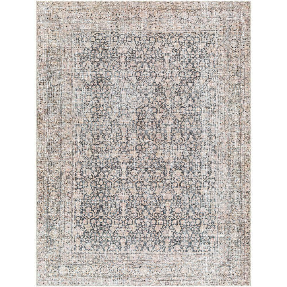 Machine Woven AML-2387 Black, Blush Rugs #color_black, blush