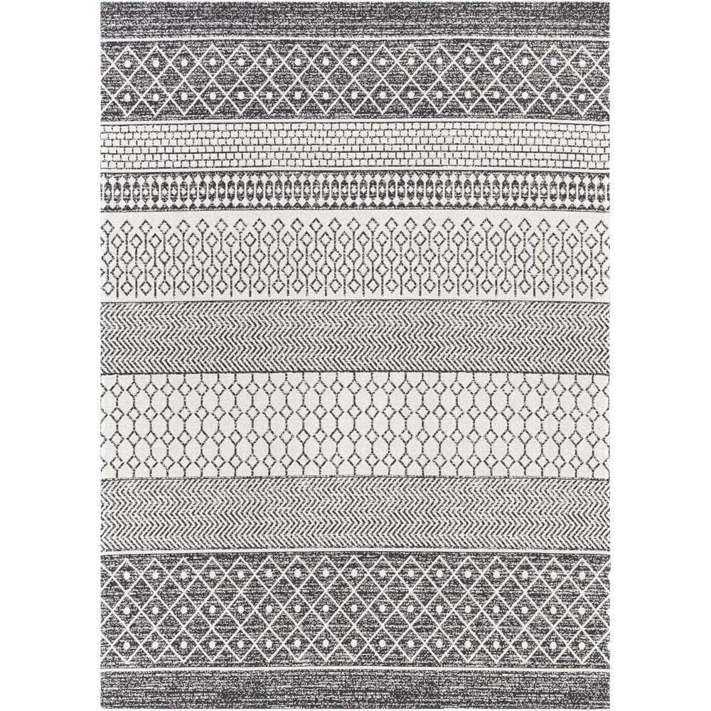 Machine Woven LCS-2306 Black, Cream Rugs #color_black, cream