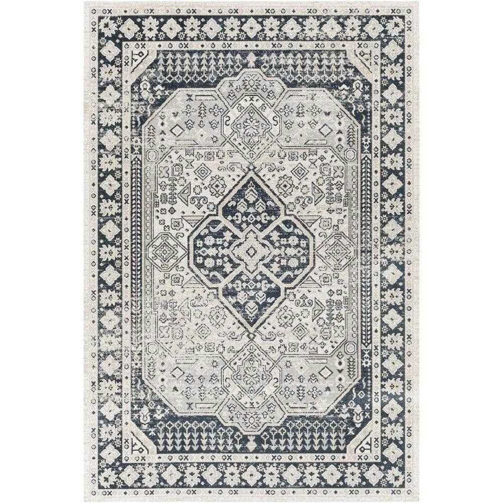 Machine Woven LVR-2324 Black, Ink Blue Rugs #color_black, ink blue