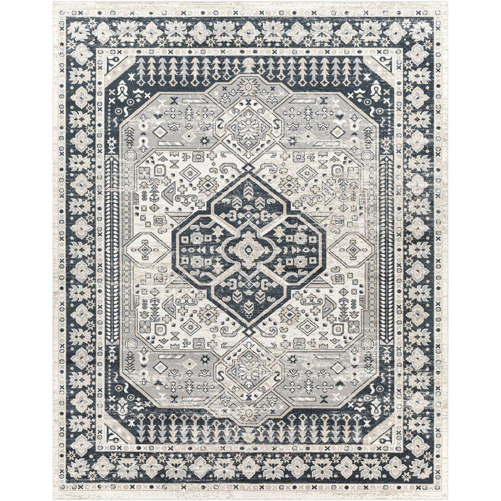 Machine Woven LVR-2324 Black, Ink Blue Rugs #color_black, ink blue