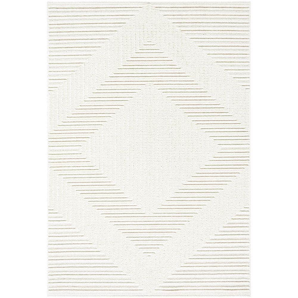 Machine Woven LYA-2337 Cream, White Rugs #color_cream, white