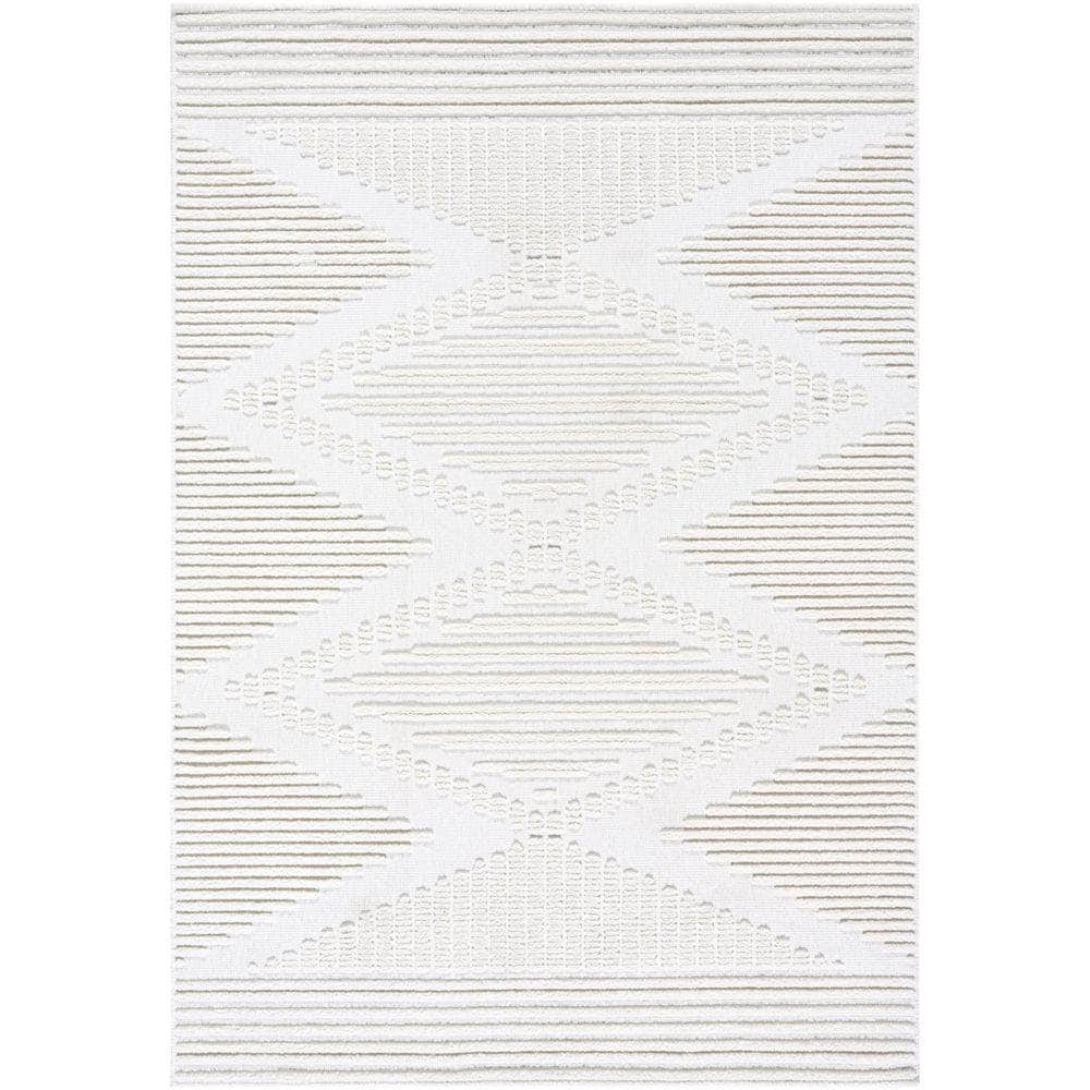 Machine Woven LYA-2341 Cream, White Rugs #color_cream, white