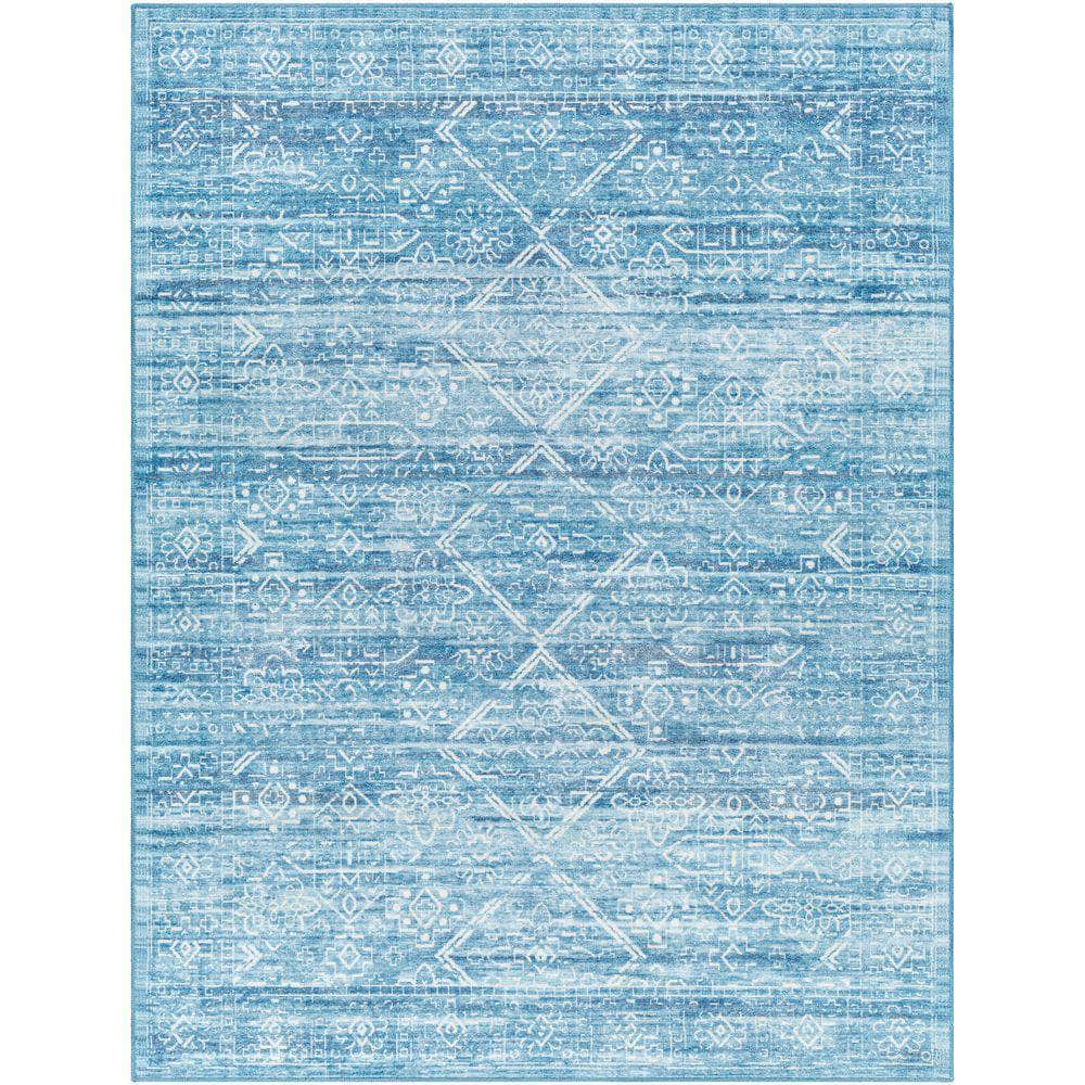 Machine Woven HRH-2307 Dark Blue, Denim Rugs #color_dark blue, denim