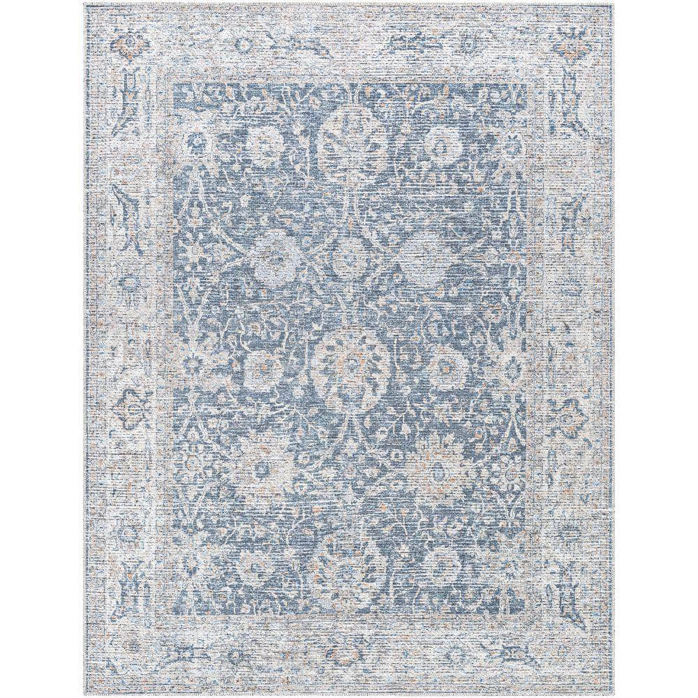 Machine Woven VNY-2306 Dark Blue, Denim Rugs #color_dark blue, denim