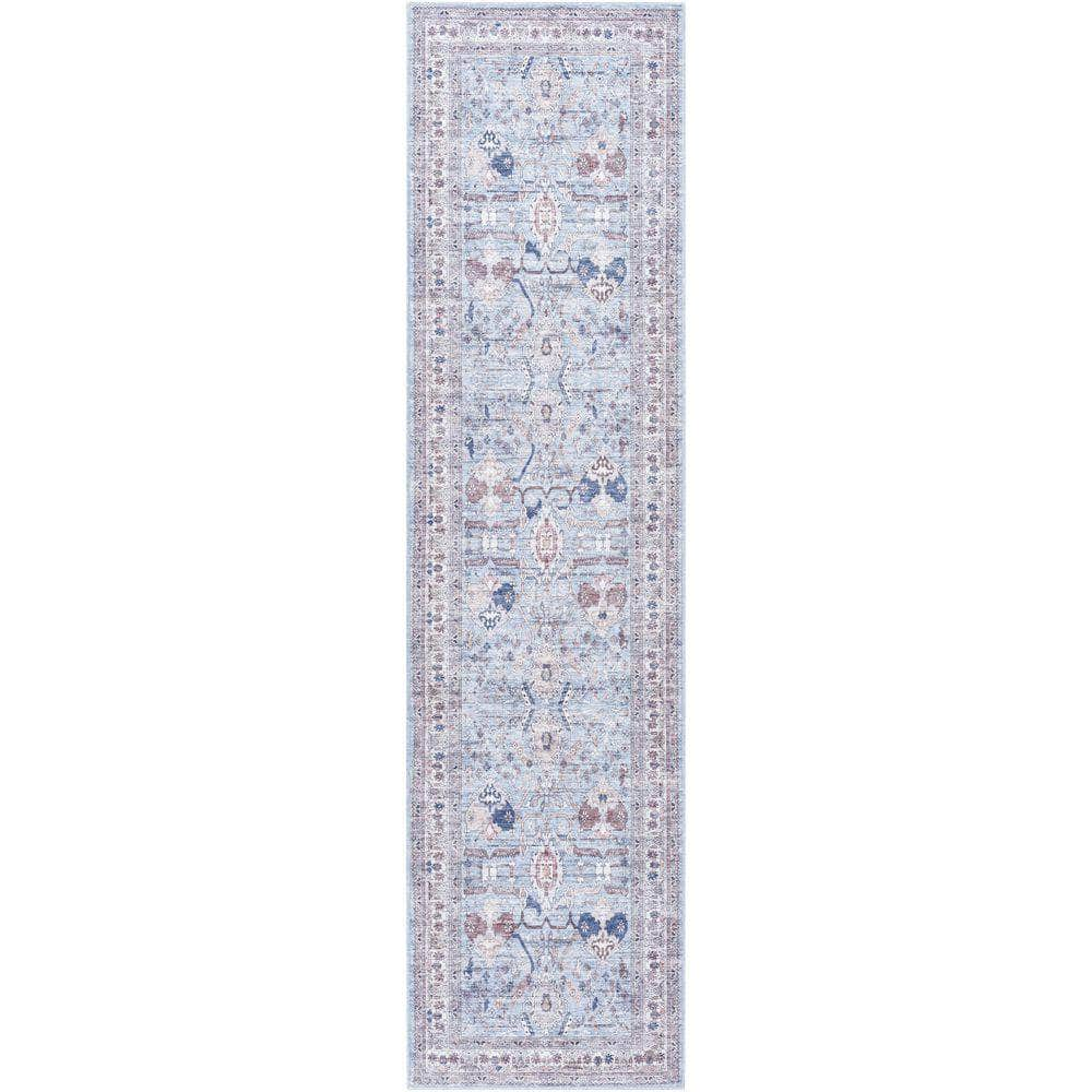 Machine Woven GOR-2302 Denim, Cream Rugs #color_denim, cream