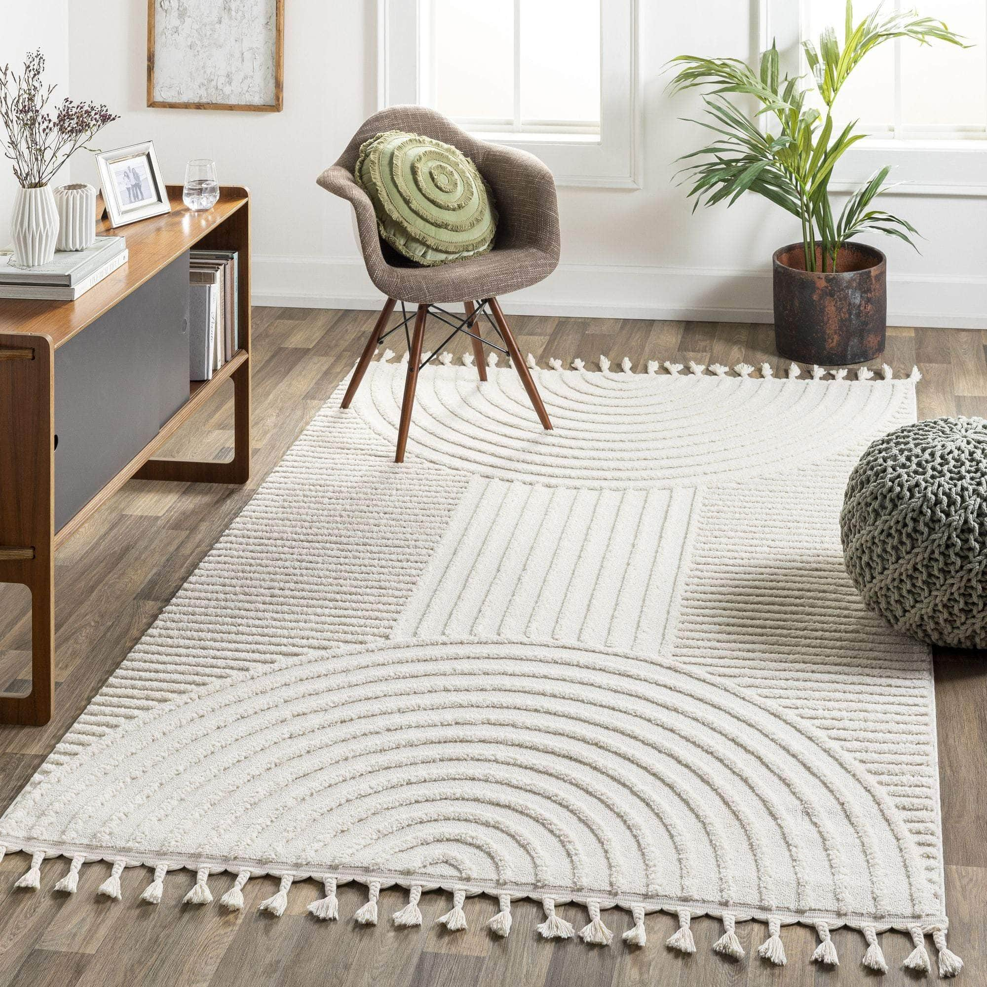 Machine Woven NOA-2309 Light Gray, Cream Rugs #color_light gray, cream