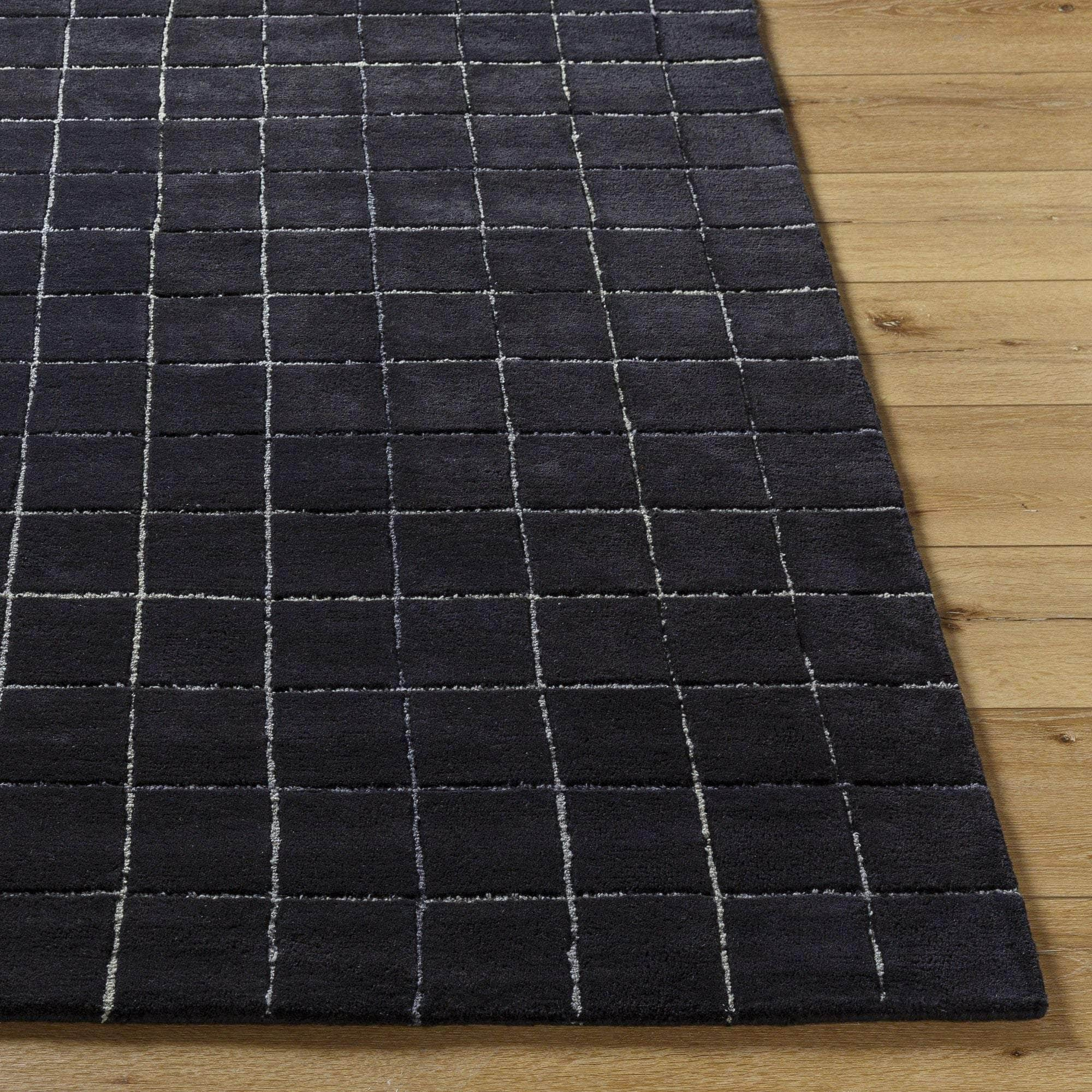 Handmade BKO-2345 Jet Black Rugs #color_jet black