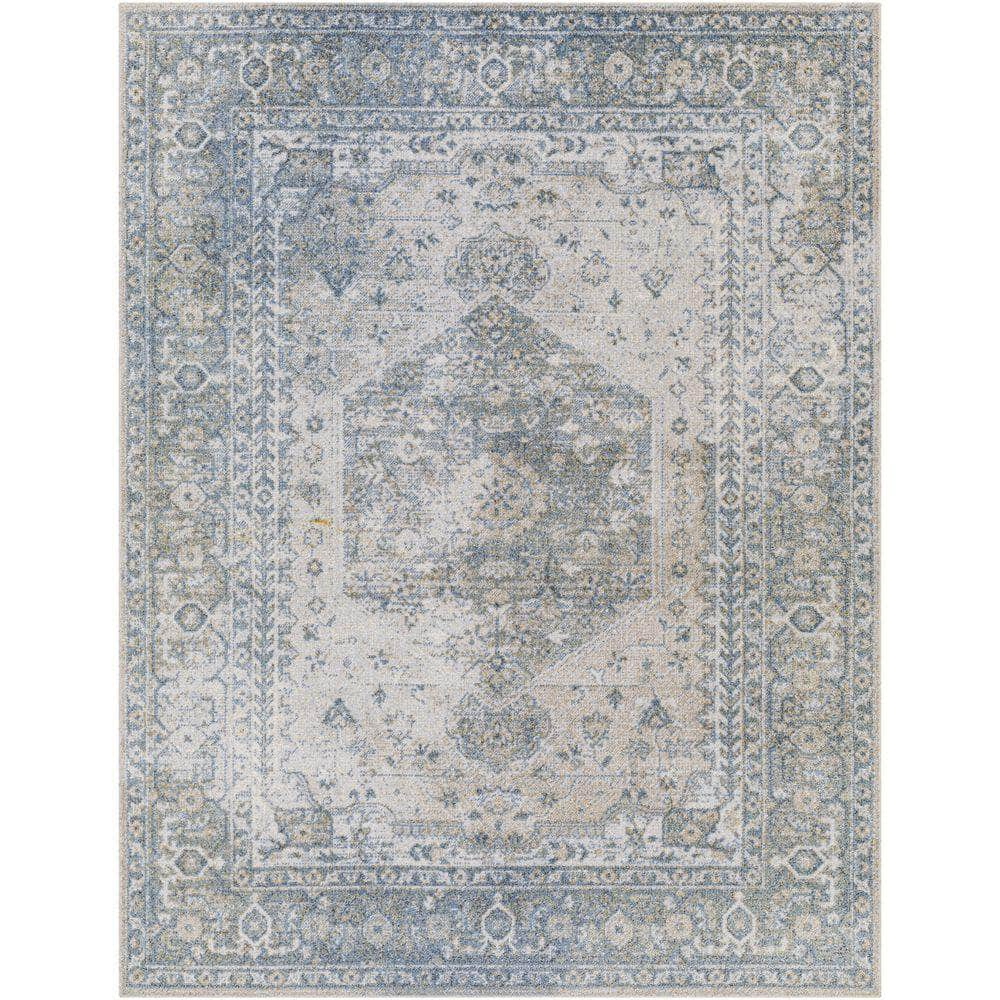 Machine Woven LLL-2307 Gray, Dark Blue Rugs #color_gray, dark blue