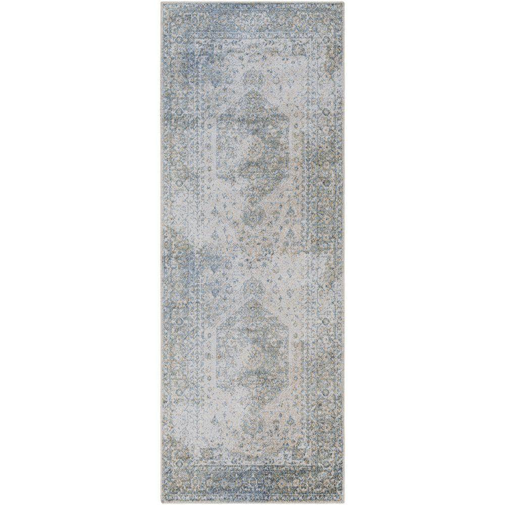 Machine Woven LLL-2307 Gray, Dark Blue Rugs #color_gray, dark blue