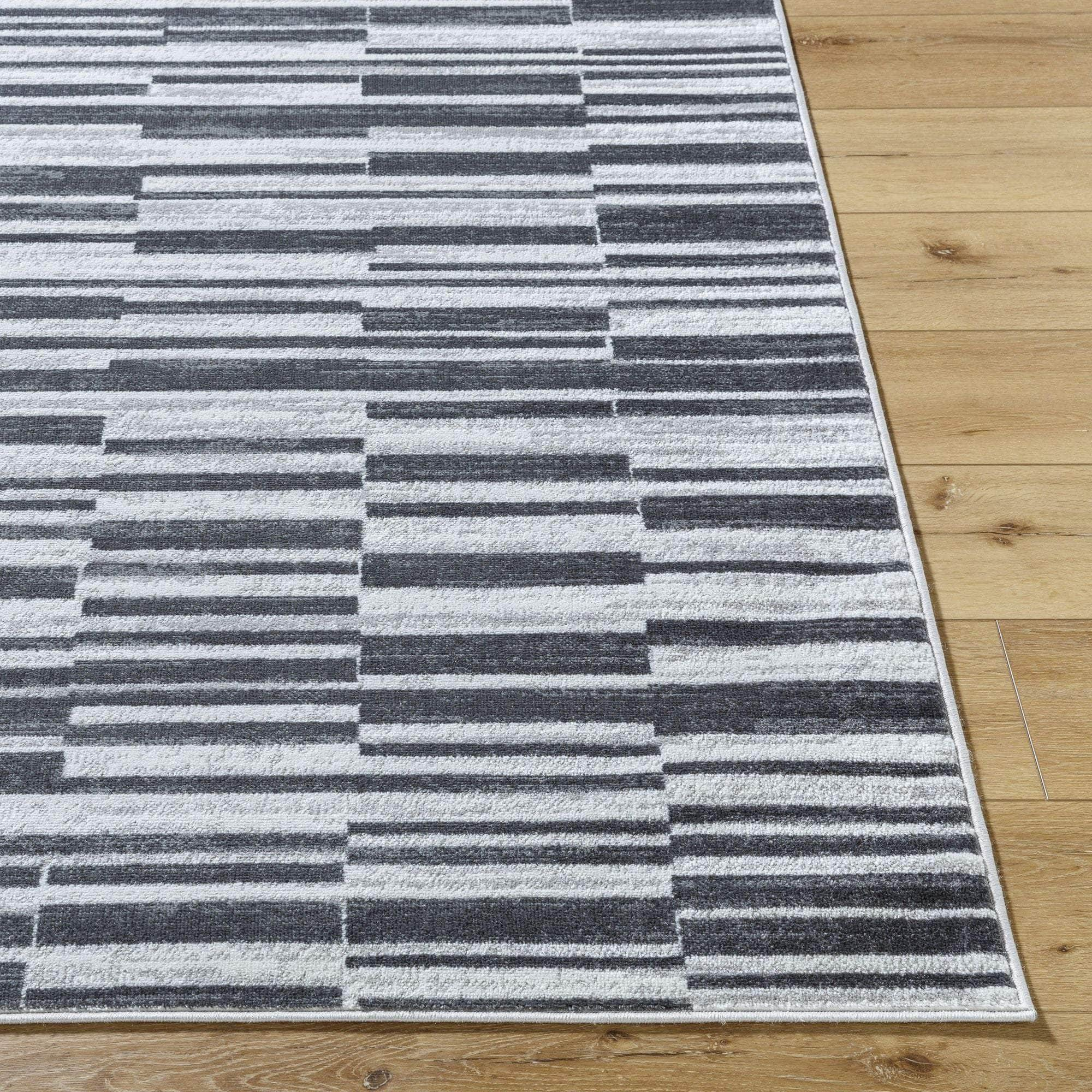 Machine Woven MNC-2365 Light Silver, Slate, Dark Grey, Charcoal, Metallic - Silver, Ink Rugs #color_light silver, slate, dark grey, charcoal, metallic - silver, ink