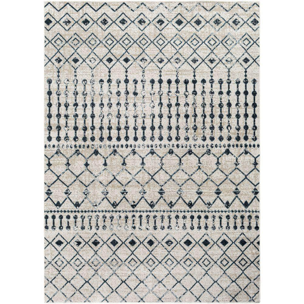 Machine Woven LVR-2338 Ink Blue, Blue Rugs #color_ink blue, blue