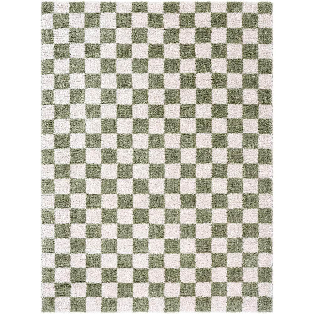 Machine Woven FSG-2330 Light Beige, Grass Green Rugs #color_light beige, grass green