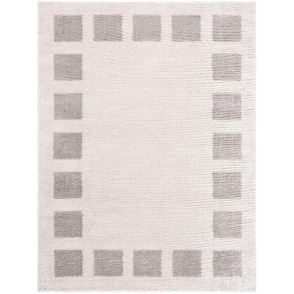 Machine Woven FSG-2317 Light Beige, Medium Gray Rugs #color_light beige, medium gray