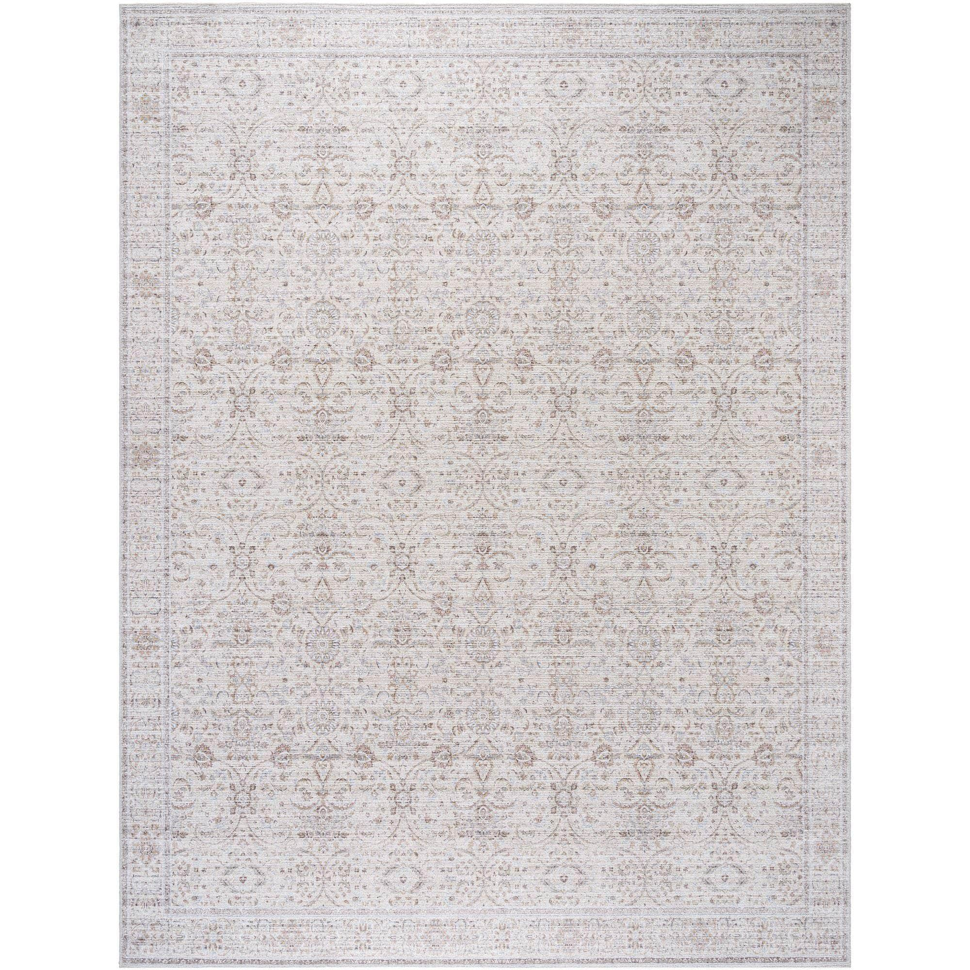 Machine Woven PNWSP-2301 Light Beige, Rust, Pale Blue, Brown, Ivory, Olive Rugs #color_light beige, rust, pale blue, brown, ivory, olive