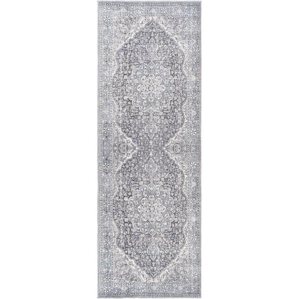 Machine Woven CLN-2308 Light Blue, Medium Green Rugs #color_light blue, medium green