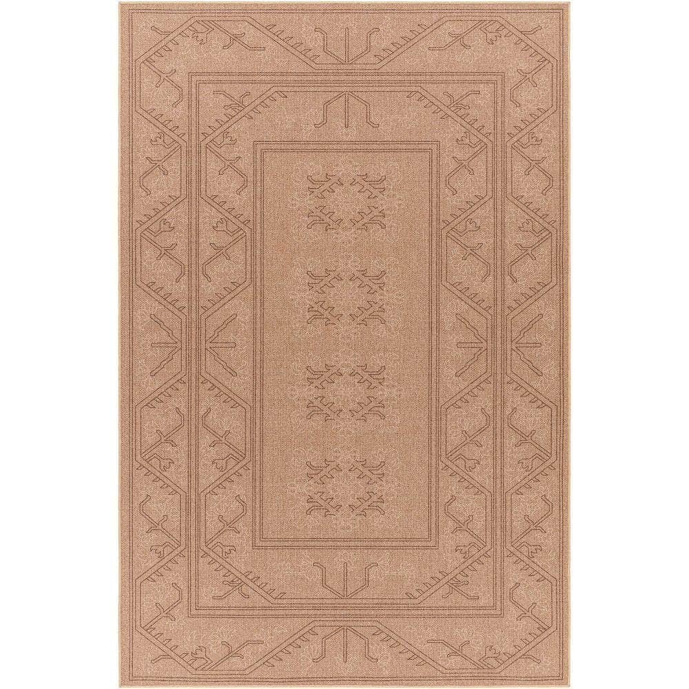 Machine Woven EZT-2304 Light Brown, Black Rugs #color_light brown, black