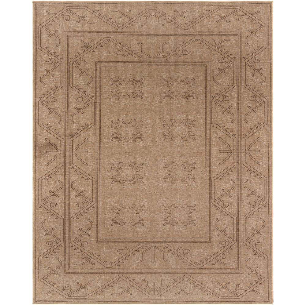 Machine Woven EZT-2304 Light Brown, Black Rugs #color_light brown, black