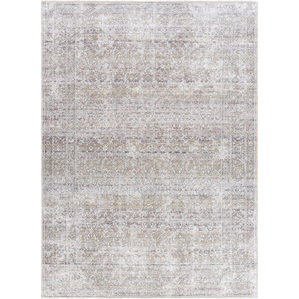 Machine Woven PNWRN-2303 Light Brown, Cream Rugs #color_light brown, cream