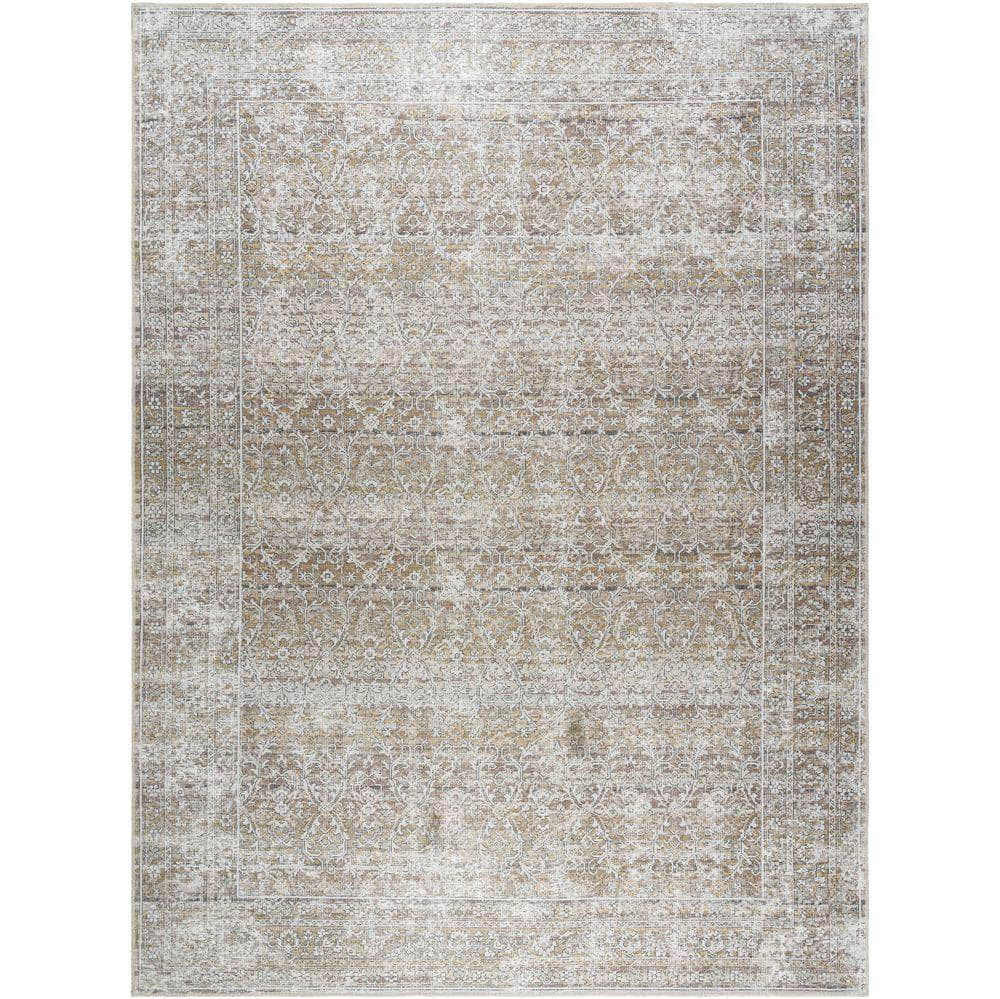 Machine Woven PNWRN-2303 Light Brown, Cream Rugs #color_light brown, cream